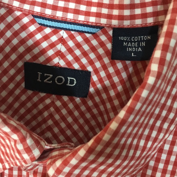 IZOD red checked Button Down - Picture 5 of 6